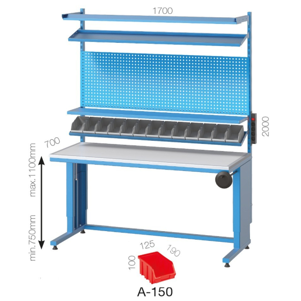 Ergonomik Elektronikçi Çalışma Masası ECM03693