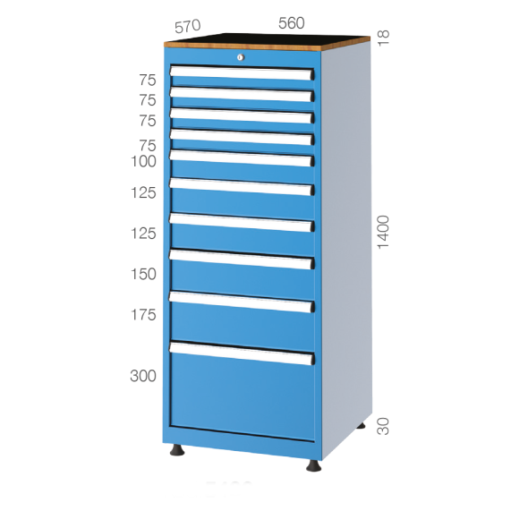 10 Çekmeceli Takım Dolabı KCD05400