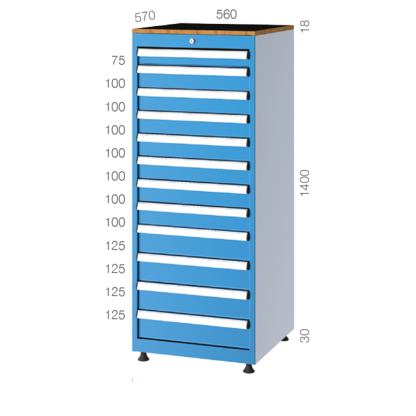 12 Çekmeceli Takım Dolabı KCD05401