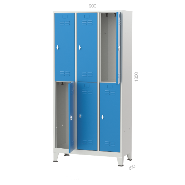 6 Yarım Kapaklı Personel Soyunma Dolabı KPD06016